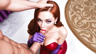 Jessica Rabbit Begging for Throatfucking & Rough Anal, Gagging on Thick Cock (AI Generated)