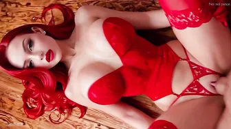 Redhead Jessica Rabbit Gets Destroyed, Drooling on Cock Like a Brainless Slut (AI-Generated)