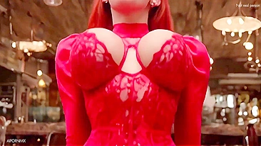 Redhead Jessica Rabbit Gets Destroyed, Drooling on Cock Like a Brainless Slut (AI-Generated)