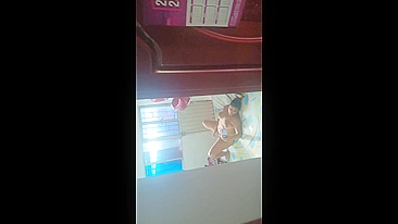 Voyeur Son's Cam Catches Slutty Mom Jerking Off to Dirty Fantasies in Bedroom Alone