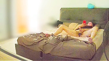 MILF's Naughty Home Alone Time, She Fucks Her Twat with Vibrator During Dirty Talk on the Phone