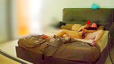 MILF's Naughty Home Alone Time, She Fucks Her Twat with Vibrator During Dirty Talk on the Phone