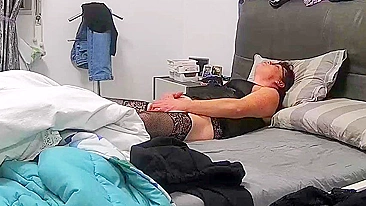 Alone and Horny, She Toys Her Slit to Orgasm, Dreaming of Swallowing a Big Load