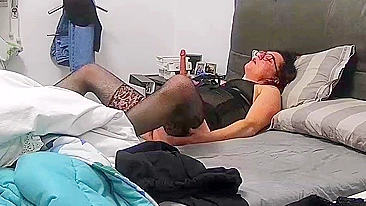 Alone and Horny, She Toys Her Slit to Orgasm, Dreaming of Swallowing a Big Load