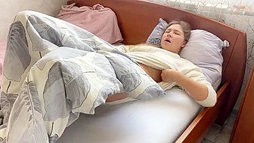 MILF Wife Caught on Hidden Cam Fingering Pussy, Craves Big Dick Fuck and Creampie in Her Slutty Holes