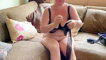 Horny Stepmom Fingers Her Wet Cunt While Son Spies From Closet Hideout