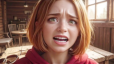 Red Riding Hood Gets Her Tight Pussy Fuck by a Big Werewolf Cock in the Woods AI-Generated)