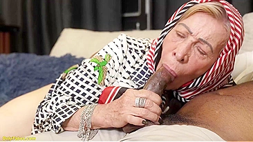 Horny 77-Year-Old Grandma Spreads Her Old Ass Cheeks Wide For A Huge Black Cock Pounding
