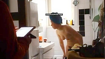 Horny son's hidden cam spies busty mom's wet tits n juicy cunt shower show