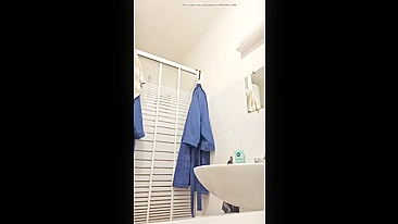 Mad Lad Son Plants Spy Cam on Mom's Huge Shower Jugs, Strokes Dick Like a Beast