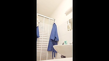 Mad Lad Son Plants Spy Cam on Mom's Huge Shower Jugs, Strokes Dick Like a Beast