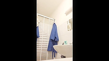 Mad Lad Son Plants Spy Cam on Mom's Huge Shower Jugs, Strokes Dick Like a Beast