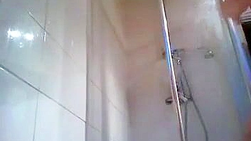 Creepy Son Plants Hidden Cam On Mom Showering Nude, Jerks Off To Her Soapy Phat Ass