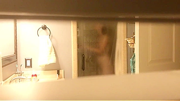Clever Son Sets Up Hidden Cam to Perv on Mom's Naked Curves in Shower, Jerking to Cunt