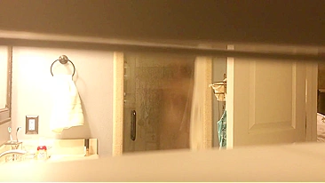 Clever Son Sets Up Hidden Cam to Perv on Mom's Naked Curves in Shower, Jerking to Cunt