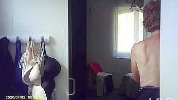 Sly Son Installs Peep Cam for Mom's Soapy Shower, Pounds Dick to Her Sloppy Cunt View