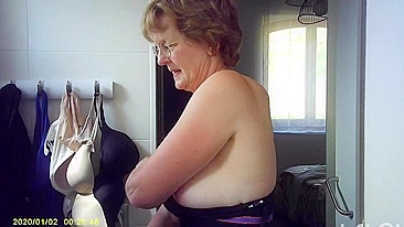 Sly Son Installs Peep Cam for Mom's Soapy Shower, Pounds Dick to Her Sloppy Cunt View