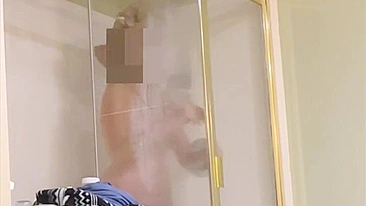 Son's Secret Cam Catches Mom's Thick Body Showerin, He Nutts to Her Sloppy Cunt