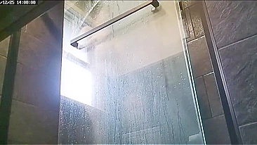 Naughty Son Secret Cams Mom's Soapy Melons Bounce, Jerking Hard To Her Pink Snatch