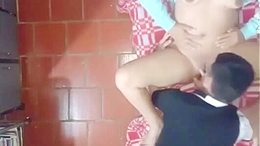Spy camera caught mother and son fucking