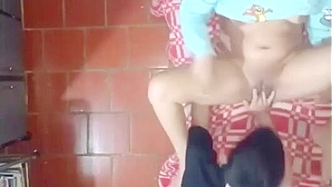 Spy camera caught mother and son fucking