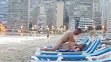 Horny Muscular Daddy Pounds Cheating Wife's Tight Pussy In Dirty Beach Quickie Fuck