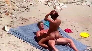 Cheating Wife Gets Railed By Big Dick Muscular Dude In Nasty Sneaky Beach Quickie Fuck