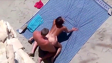 Cheating Wife Gets Railed By Big Dick Muscular Dude In Nasty Sneaky Beach Quickie Fuck