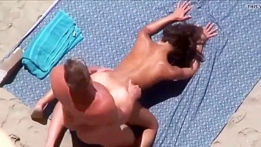 Cheating Wife Gets Railed By Big Dick Muscular Dude In Nasty Sneaky Beach Quickie Fuck