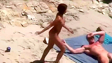 Cheating Wife Gets Railed By Big Dick Muscular Dude In Nasty Sneaky Beach Quickie Fuck