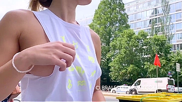 Wild Hubby Made Me Yank My Bra Off Downtown, Now My Big Tits Are On Full Display!